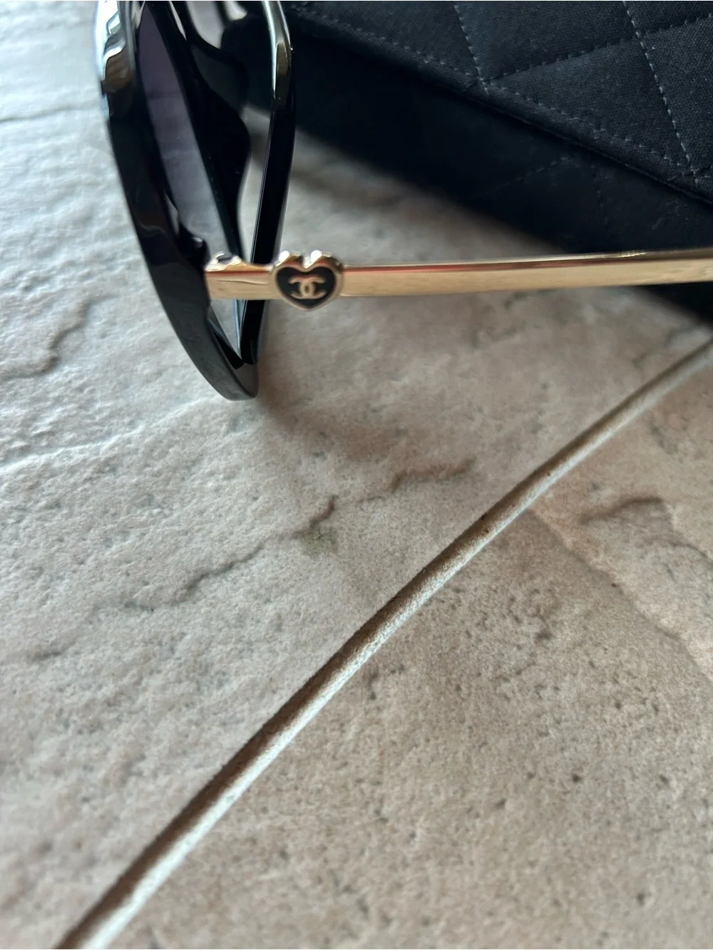 CHANEL Black Oversized Square Gradient Sunglasses
